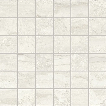 Provenza Unique Travertine Mosaico Vein Cut White Naturale 50x50 / Провенца Унике Травертине Мосаико Вейн Чуть Уайт Натуралье 50x50 